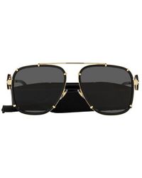 Versace Eyewear Aviator Frame Sunglasses - Black