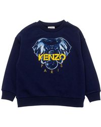KENZO Boys Elephant Sweatshirt Navy - Blue