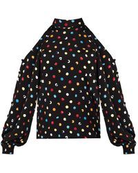 Anna October Dotted Blouse - Black