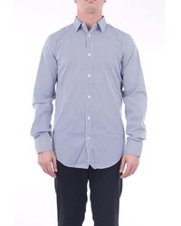 Grifoni Shirts Classic White And - Blue