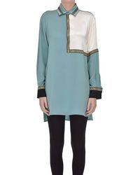 Max Mara Tuono Blouse, Shapes Pattern in Blue - Lyst Max Mara Tuono Blouse, Shapes Pattern in Blue - Lyst