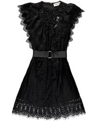 Essentiel Antwerp Vamos Lace Patchwork Dress - Black