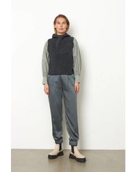 Second Female Omella Knit Hoodie Vest - Graphite - Gray