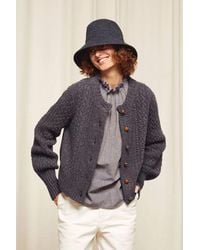 Le Mont St Michel Msm Gilma Cable Cardigan — Dark - Gray