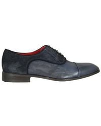 Lacuzzo Contrast Panel Navy Brogue Navy Shoe 6 - Red