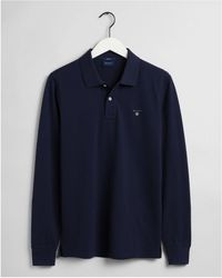 GANT Original Pique Long Sleeve Polo - Blue