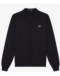 fred perry zip cardigan