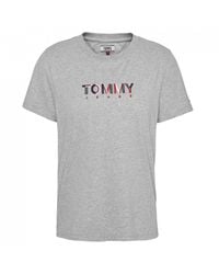 tommy jeans multi logo t shirt