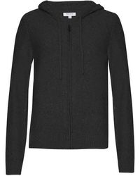 Great Plains Remini Knit Long Sleeve Hooded Zip Sweater - Black