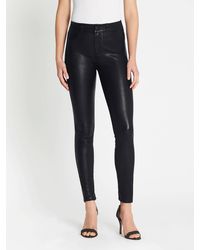 PAIGE Hoxton Stretch Leather Pants in 
