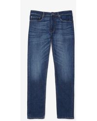 Lacoste Slim Fit Stretch Cotton Denim Jeans - Blue