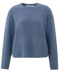 Yaya Striped Sweater Color in White | Lyst