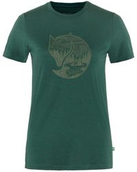 Fjallraven - Fjallraven Abisko Wool Fox Ss T-shirt Arctic / Patina - Lyst