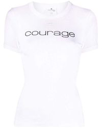 Courreges Courrèges 'courage' Slogan T-shirt - White