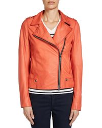 Atterley Oui Leather Jacket - Orange