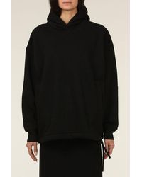 Covert Over Sweatshirt With Hood - Black