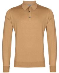 John Smedley Dorset Shirt - Light Camel - Brown
