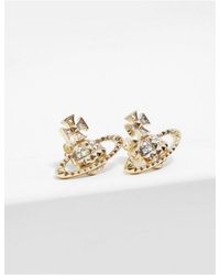 Vivienne Westwood Mayfair Bas Relief Earrings- Gold - Metallic