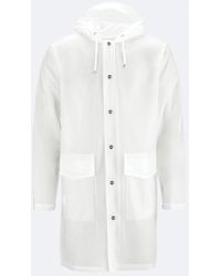 Rains Unisex Hooded Coat - White