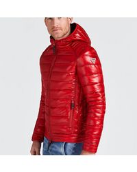 guess red jacket men