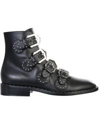 womens black studded booties