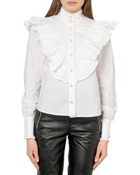 Custommade• Ruffled Cotton Shirt - White