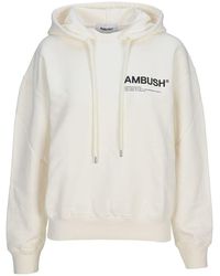 Ambush Logo Hoodie - White