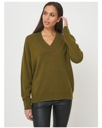 Repeat Cashmere Cashmere Deep V Neck Sweater - Pink