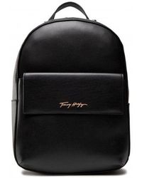 Tommy Hilfiger Zaino Iconic Tommy Backpack Signature Aw0aw10955 Bds - Black