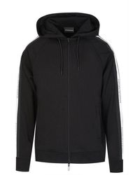 emporio armani tape hoodie
