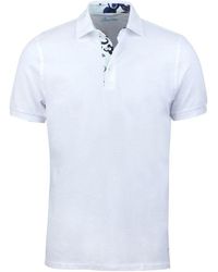 Stenströms Contrast Trim Cotton Piquet Polo Shirt 4400712468010 - White