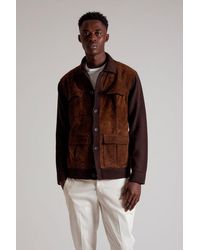 Daniele Fiesoli Suede Knitted Pocket Jacket Colour: , - Brown