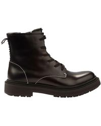 Bikkembergs B4bkm0007zibi Leather Ankle Boots - Black