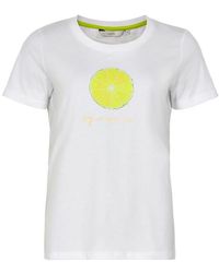 Numph Nuashlyn T-shirt - Lemon - White