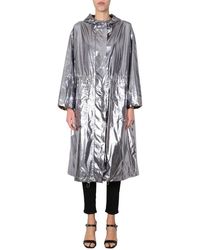 STAND Coat In Silver - Metallic