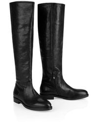 Marc Cain Leather Riding Boot - Black