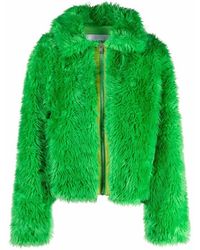 msgm faux fur coat