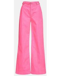 Essentiel Antwerp Antwerp Neon Denim Wide-leg Jeans - Pink