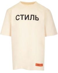 Heron Preston Cotton T-shirt in White/Orange (White) for Men 