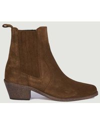 Anthology Sofia Suede Leather Boots Tabac 409 - Brown
