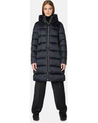 Womens Clothing Coats Parka coats Save The Duck Synthetic Padded Parka Coat in Blue 