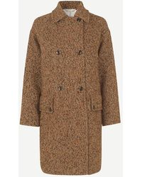 Samsøe & Samsøe Samsoe & Samsoe Vibe Coat In Inca Mel - Brown