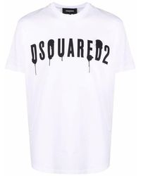 DSquared² Cotton Gr Bunch V Dan T-shirt in White for Men - Lyst