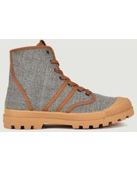 Pataugas Authentic Wool Boots Gris Chiné Clair - Grey