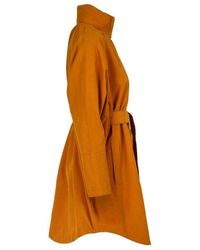 Atterley Brgn Bris Poncho Coat In Thai Curry - Orange