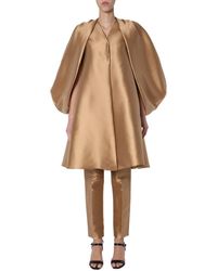 Alberta Ferretti V-neck Hood - Natural