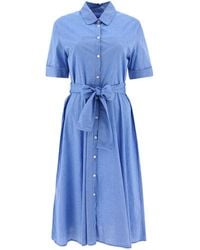 Woolrich "chambray" Shirt Dress - Blue