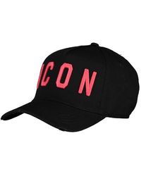DSquared² Cotton Dark Be Icon Cap in 