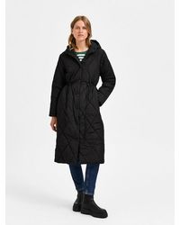 SELECTED Femme Quilted Coat With Hood 