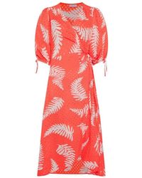FABIENNE CHAPOT Charlie Broderie Wrap Dress - Red